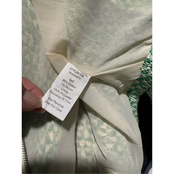 Cabi Vintage retro style green and white blazer 6 - Picture 8 of 10